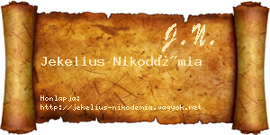 Jekelius Nikodémia névjegykártya