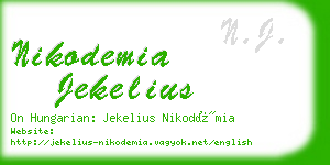 nikodemia jekelius business card